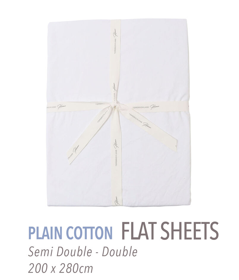 Plain Cotton flat sheets (semi-double to double)