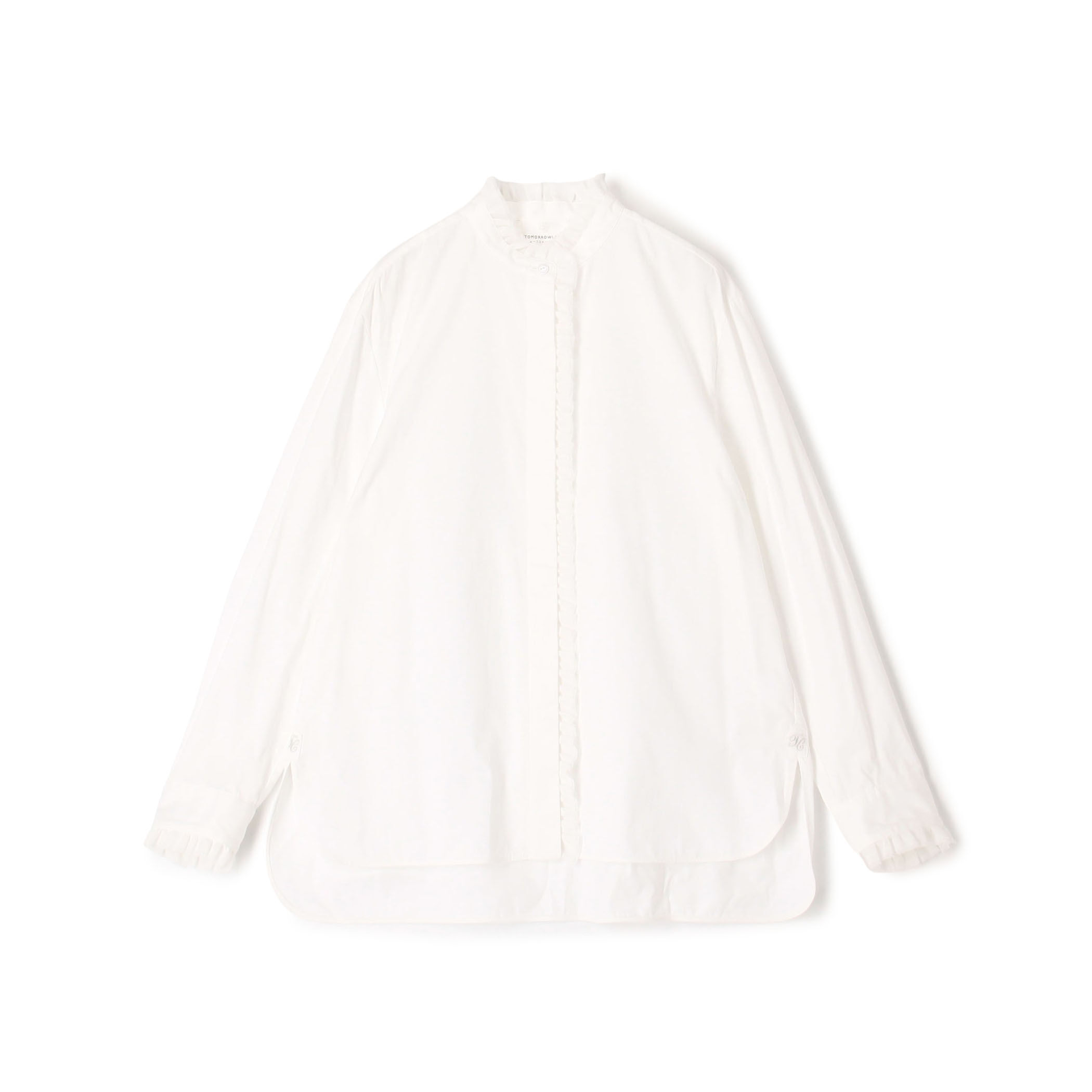 WEB先行予約】コットンピケ フリルカラーブラウス｜トゥモローランド