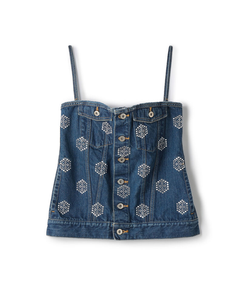 KANAKO SAKAI KAMON DENIM BUSTIER KANAKO SAKAI KAMON DENIM BUSTIER