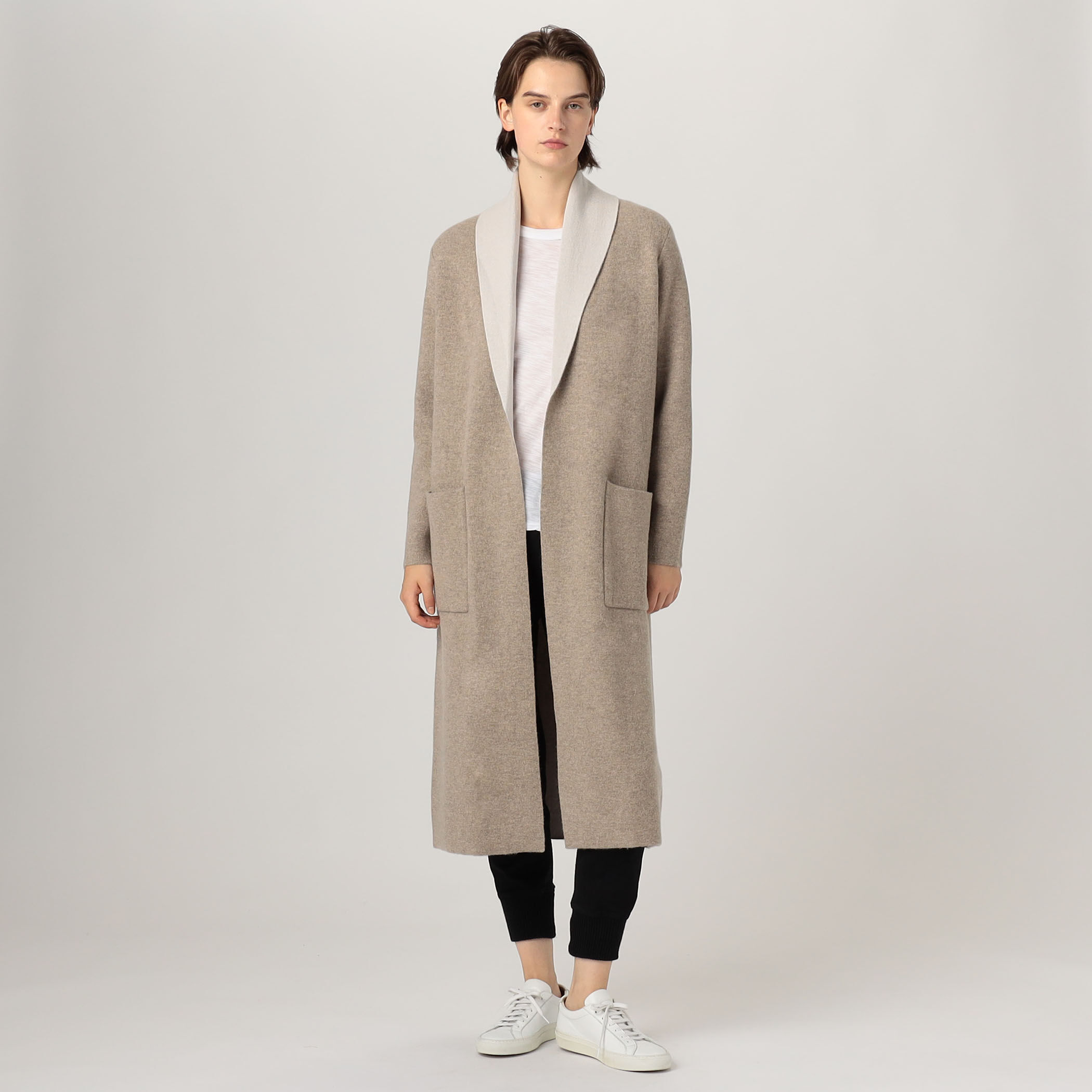 リサイクルカシミヤ ショールカラーコート WRBC2619｜トゥモローランド