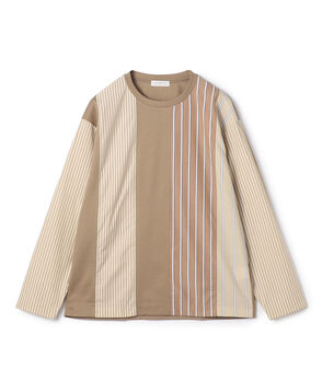 コットン シャツコンビ クルーネックプルオーバー