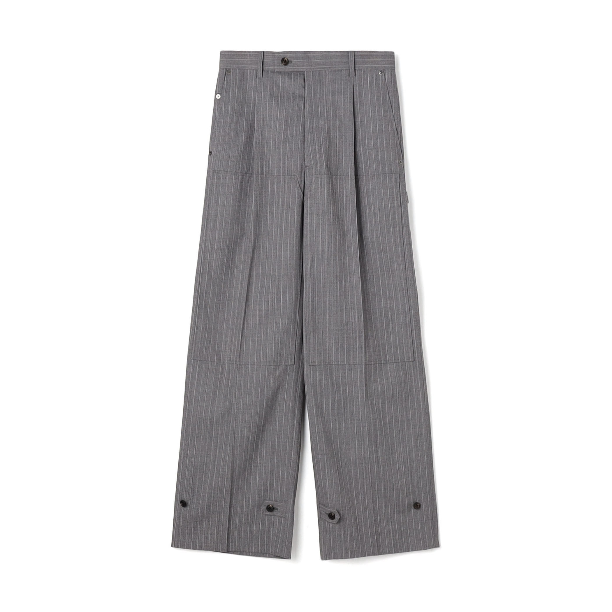 【archive】NEIL BARRETT/膝ベルトパンツ/size46/グレー forksy.】コルセットライクバックベルトキャミサロペット forksy