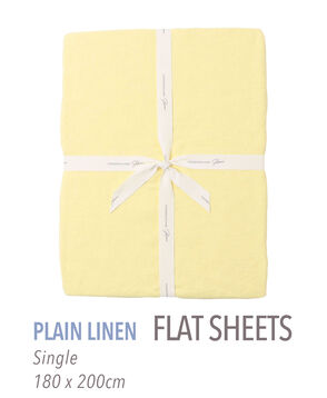 プレーンリネン フラットシーツ（シングル）