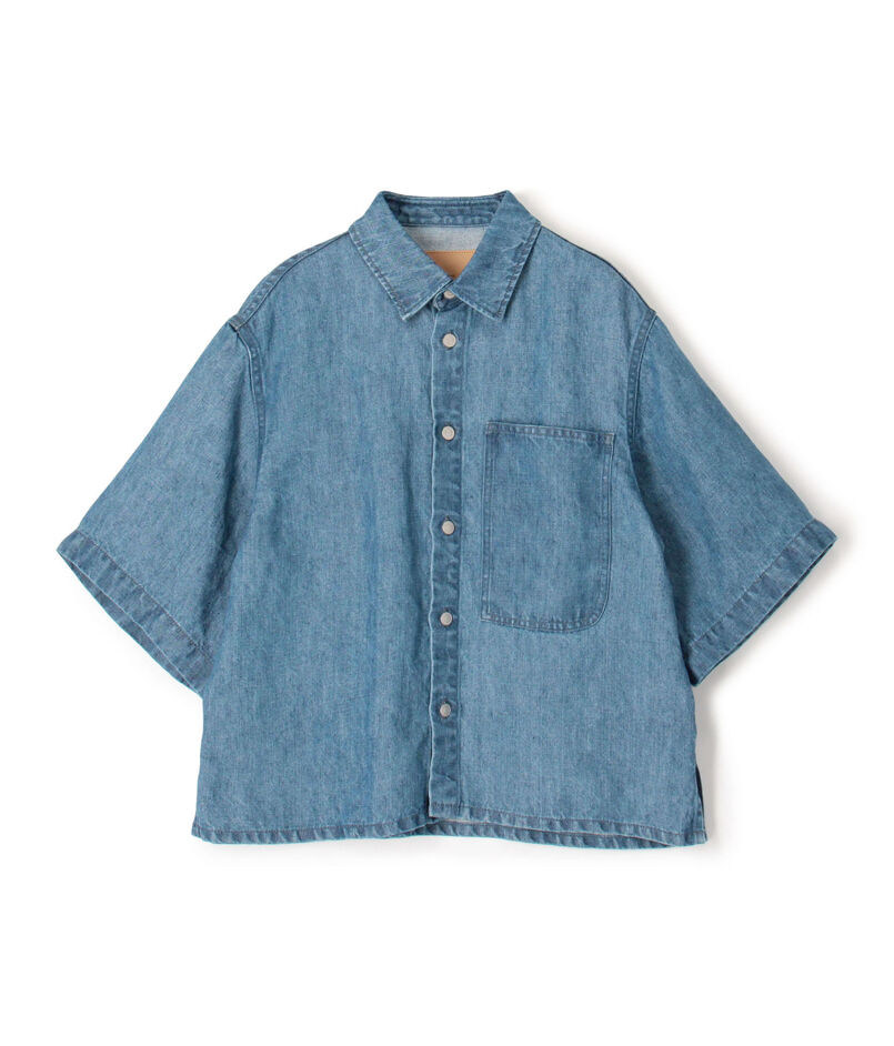 【WEB先行予約】リネンデニム ワンポケットシャツ