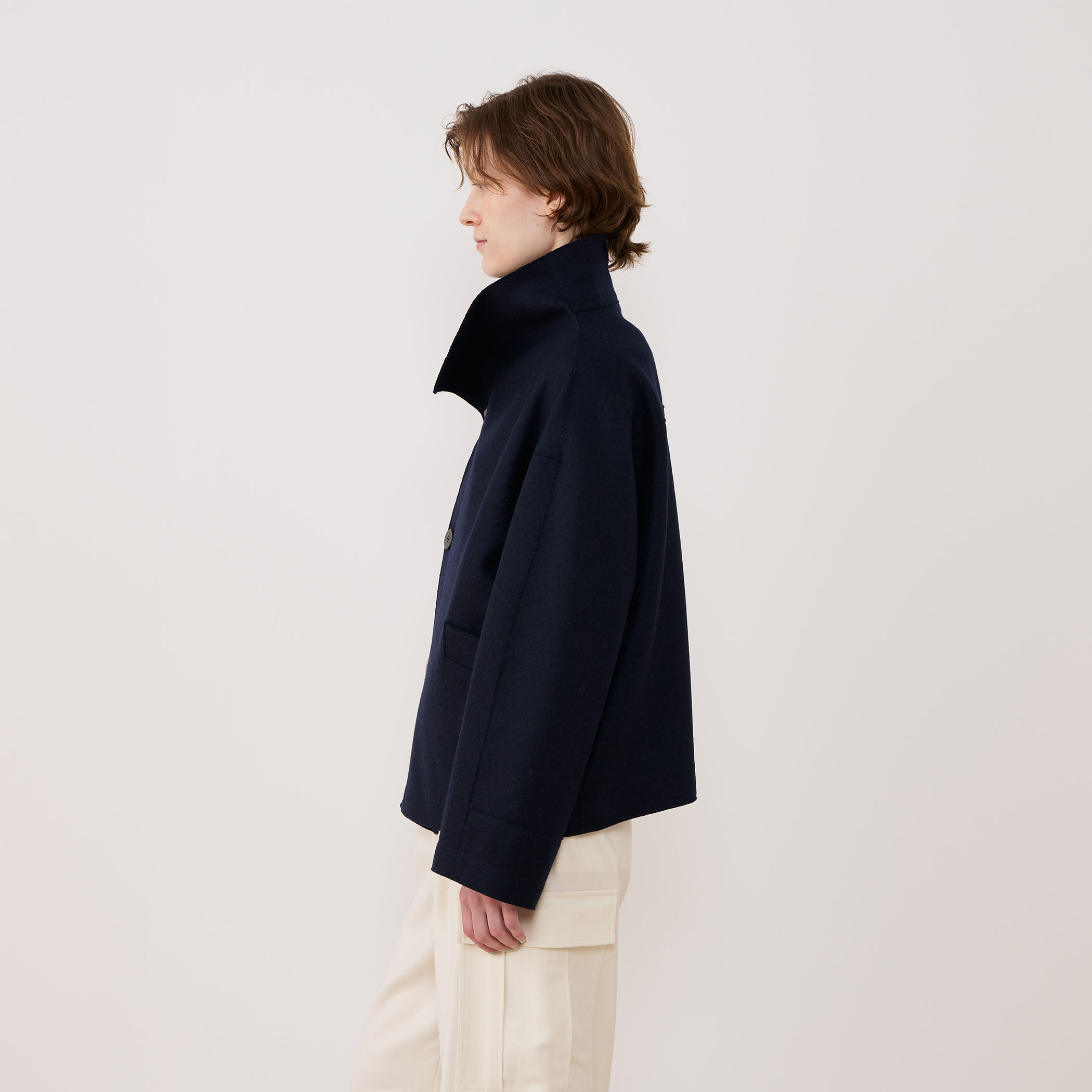 スムースプレスドウール スタンドカラーコート｜トゥモローランド 公式通販