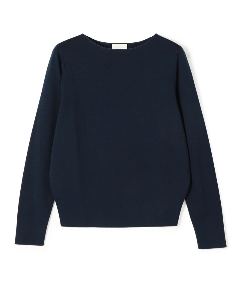 スビンコットン ボートネックプルオーバー