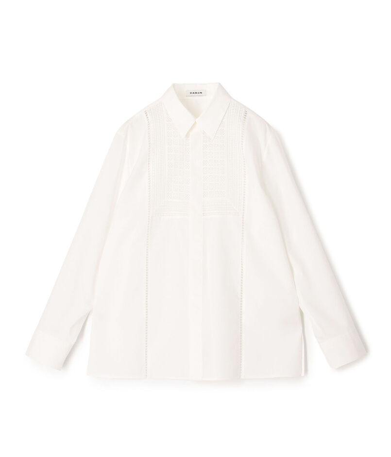 コットンタイプライター レースボザムシャツ