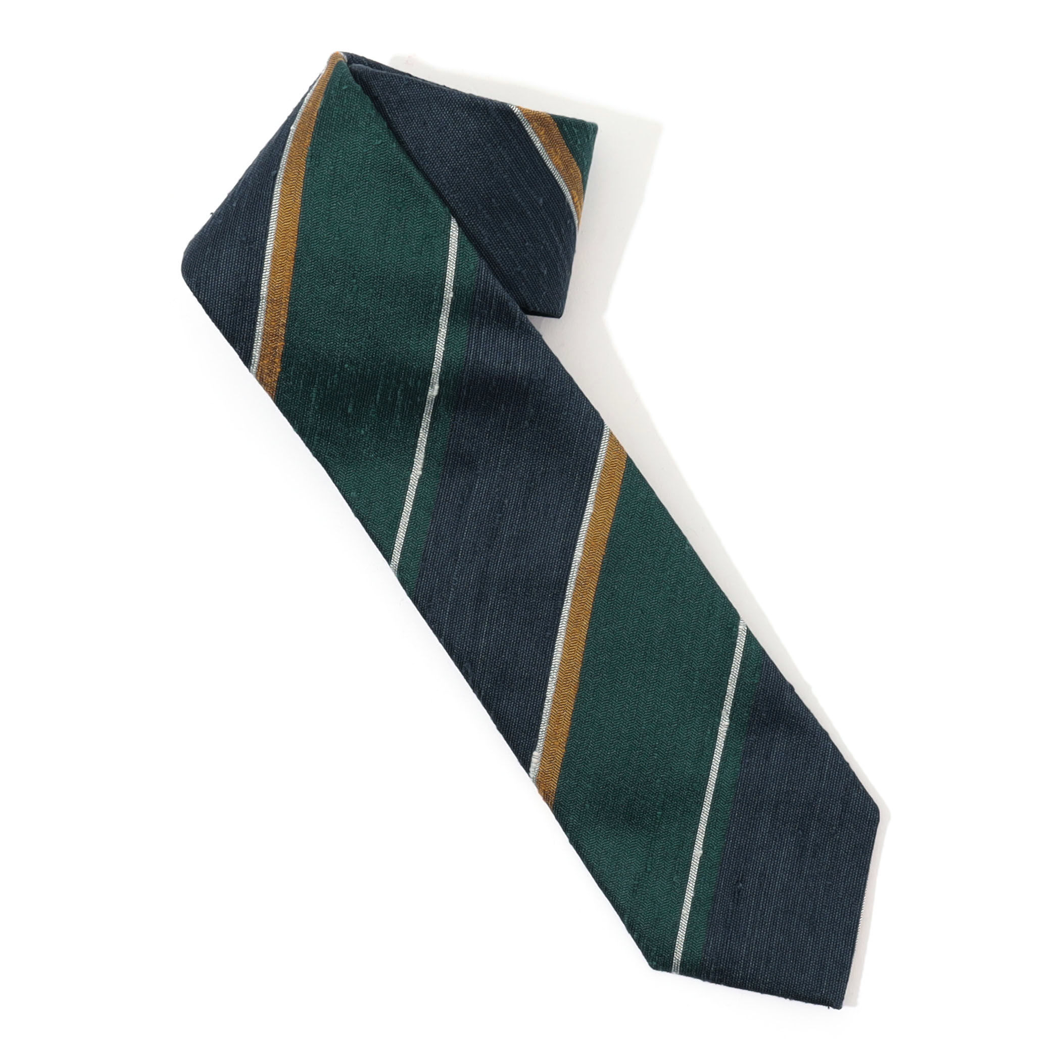 STEFANO BIGI シルクシャンタン レジメンタルネクタイ