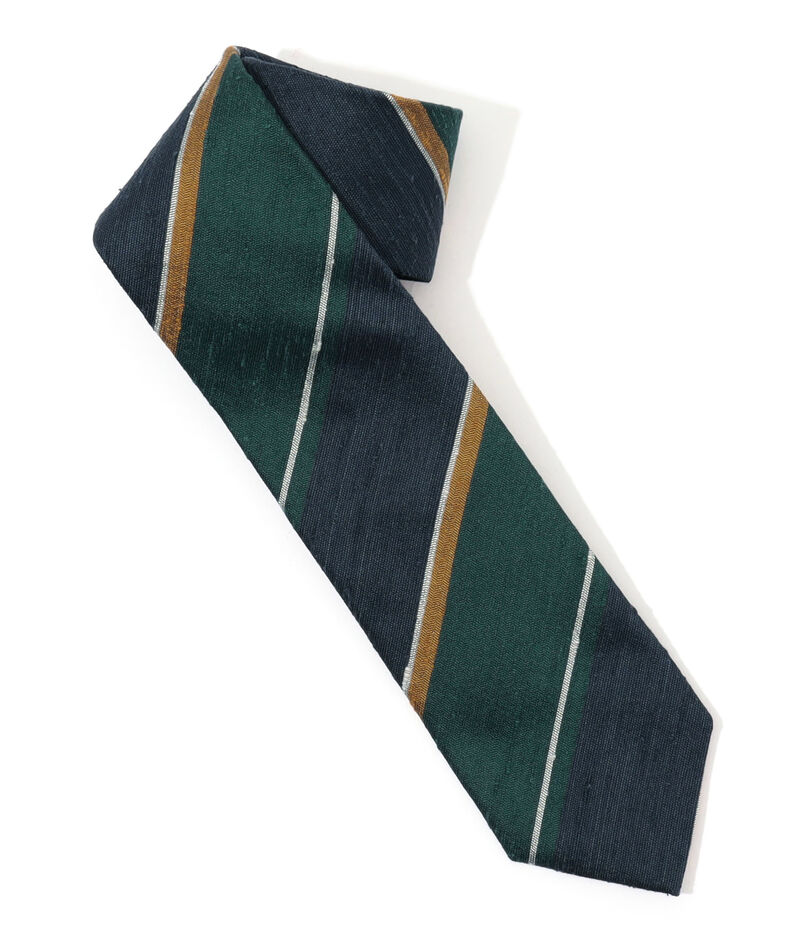 STEFANO BIGI シルクシャンタン レジメンタルネクタイ