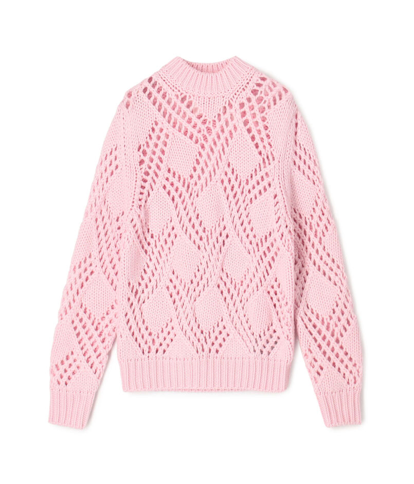 JIL SANDER CN LS LACE KNIT プルオーバーニット