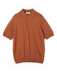 シルクコットン ニットポロシャツ SESIA