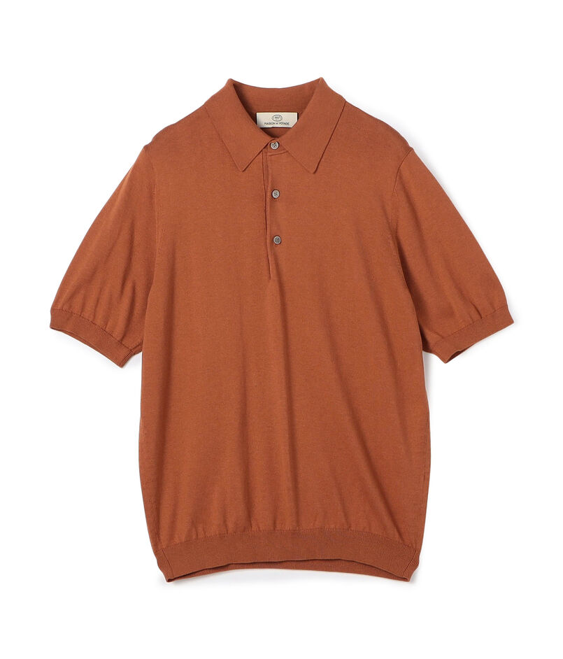 シルクコットン ニットポロシャツ SESIA