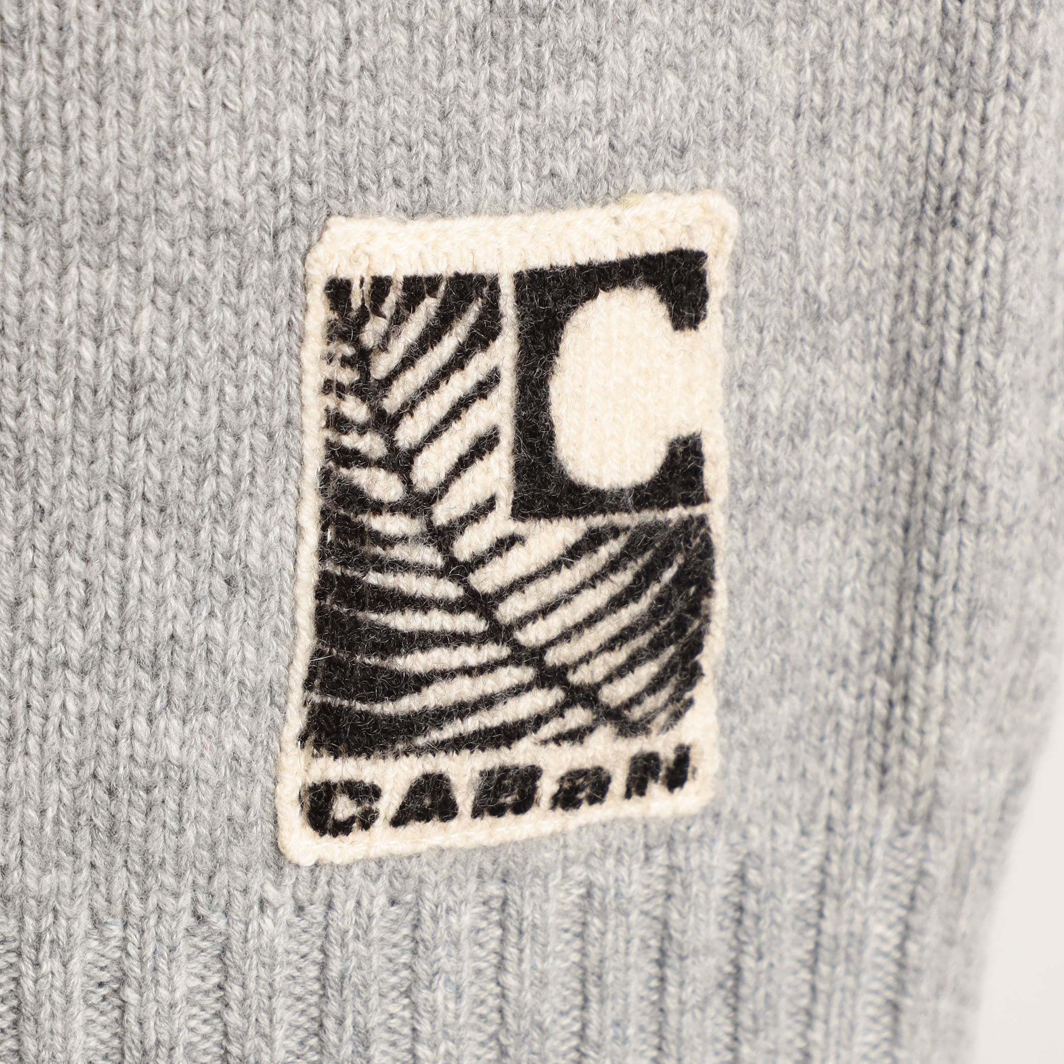 □CABaN ウールカシミヤ アートフレーム クルーネックプルオーバー