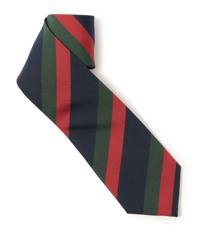 Atkinsons アイリッシュポプリン レジメンタルストライプネクタイ