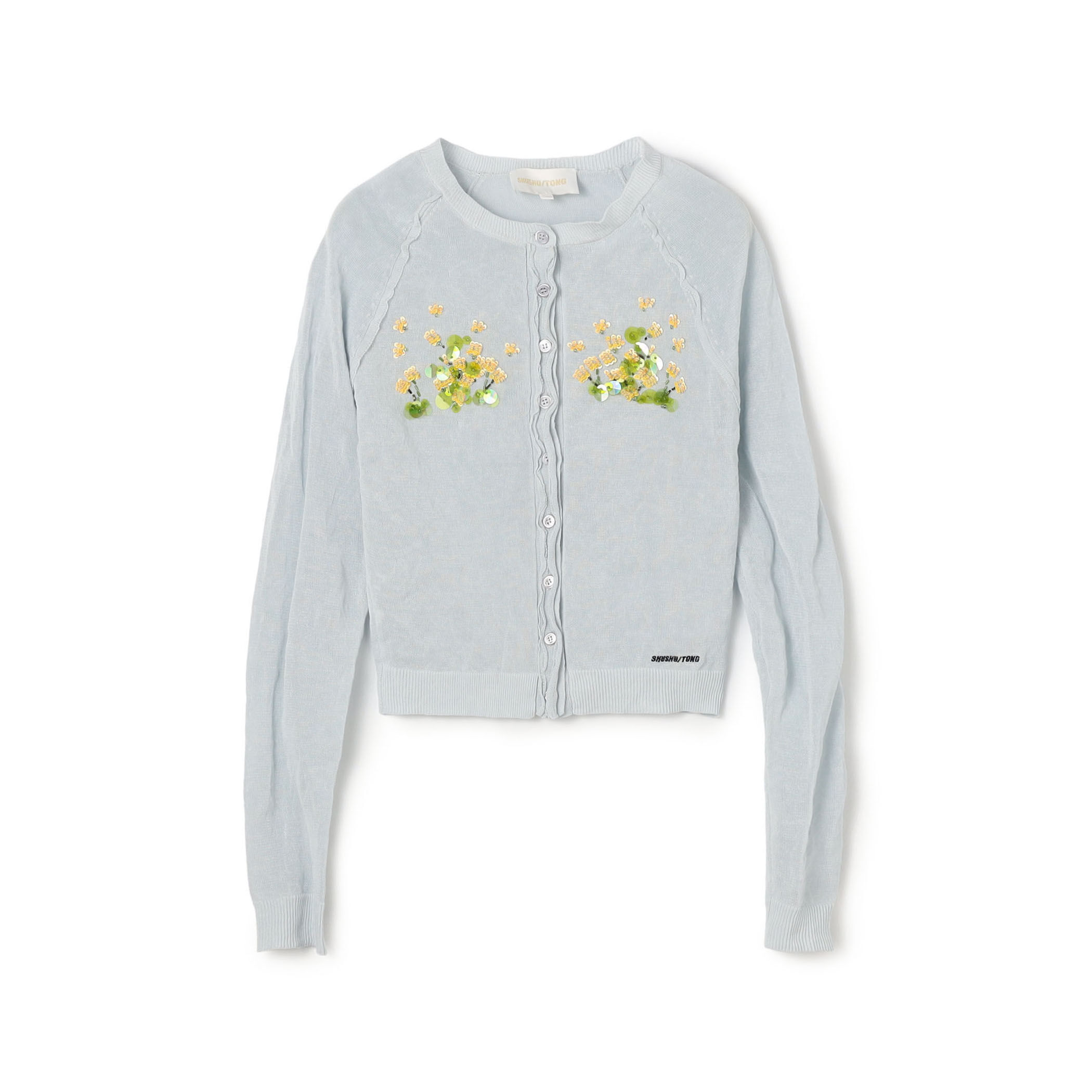SHUSHU/TONG Beaded Floral C/D ビーズエンブロイダリー カーディガン