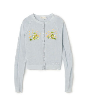 SHUSHU/TONG Beaded Floral C/D ビーズエンブロイダリー カーディガン