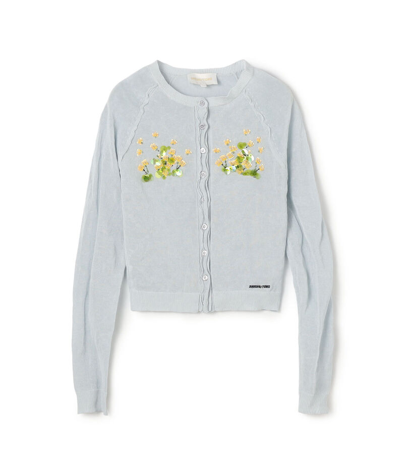 SHUSHU/TONG Beaded Floral C/D ビーズエンブロイダリー カーディガン