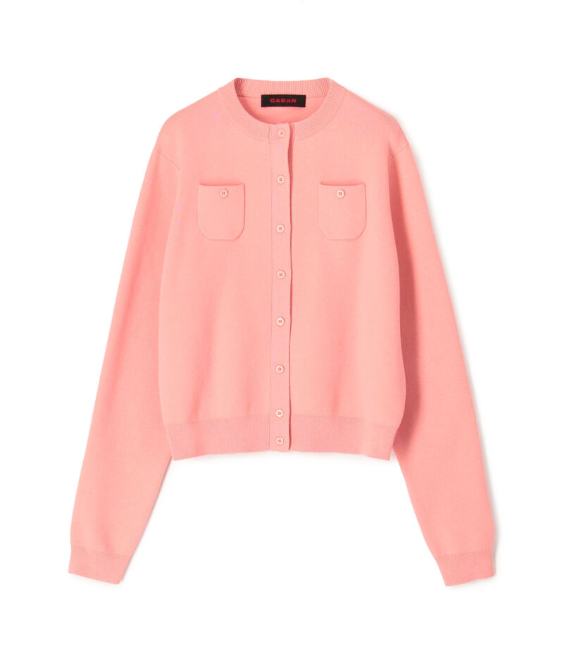 コットンカシミヤ クルーネックカーディガン