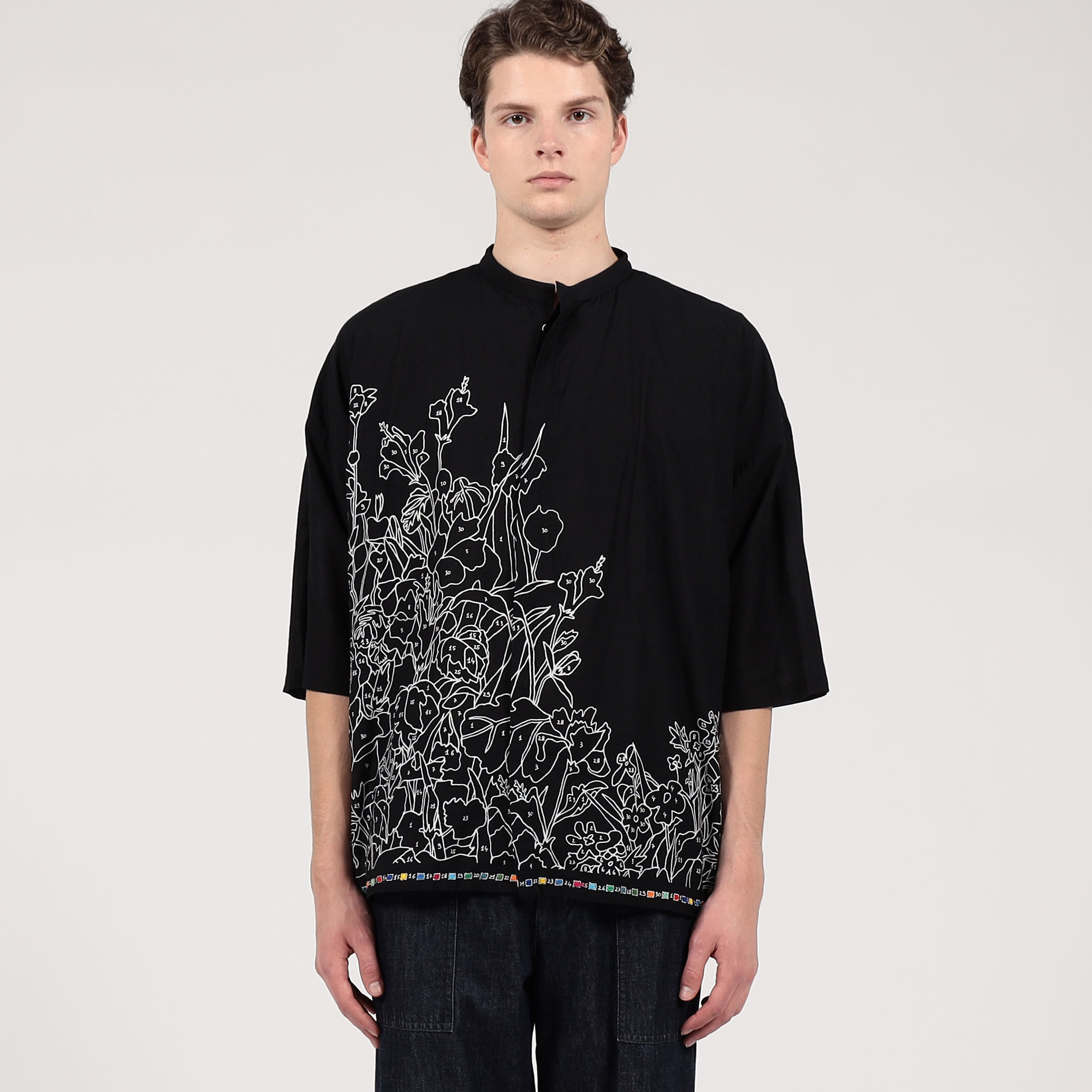 黒 半袖 Tシャツ シンプル デザインDEUX MI ドゥミ COMME des GARÇONS HOMME DEUX（コムデギャルソン オムドゥ）綿