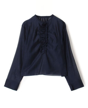 シルクブレンドスラブ プルオーバーブラウス