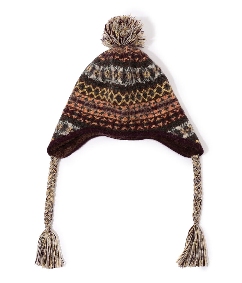 MAISON et VOYAGE フェアアイルジャガード フラップハット