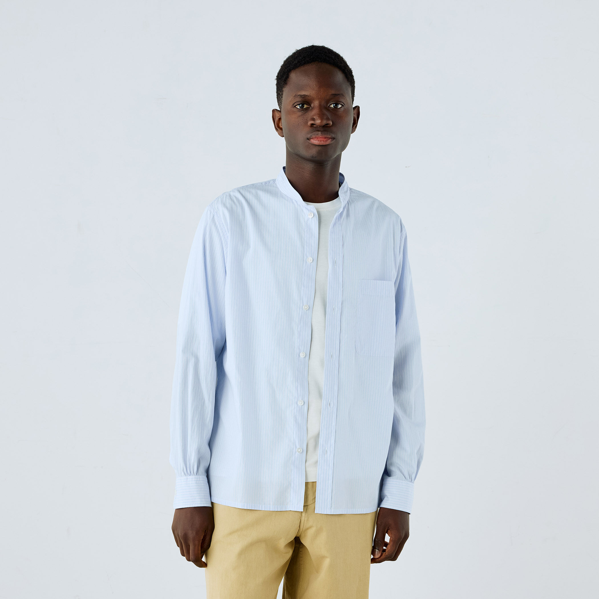 200/2コットンポプリン スタンドカラーシャツ｜トゥモローランド 公式通販