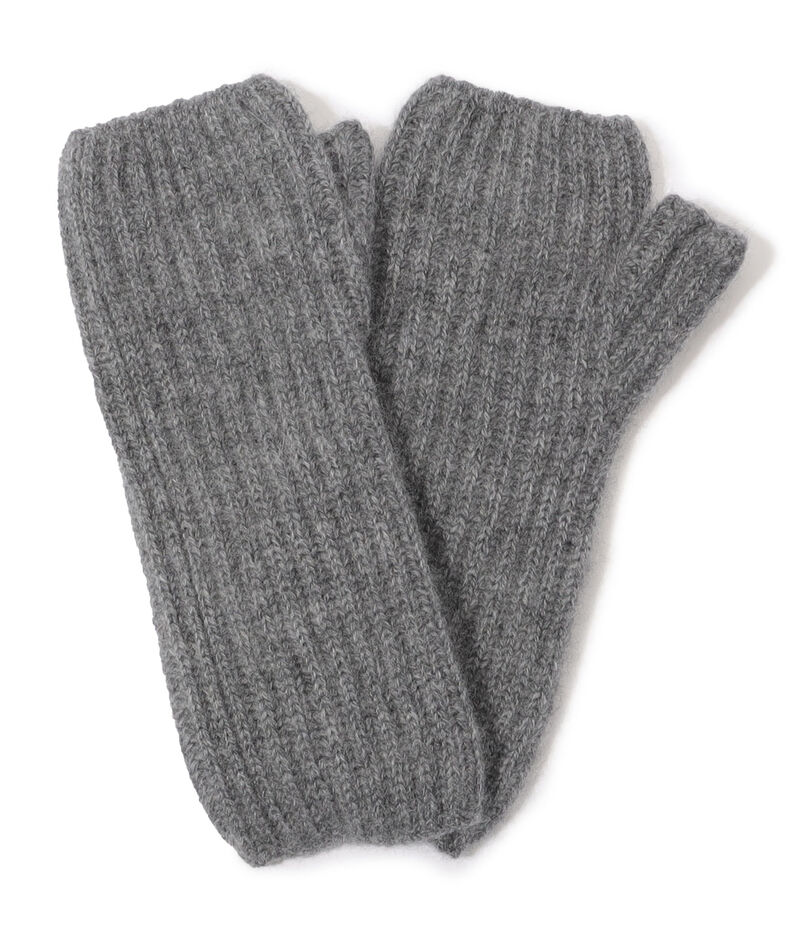 Johnstons of Elgin カシミヤ リブニットグローブ