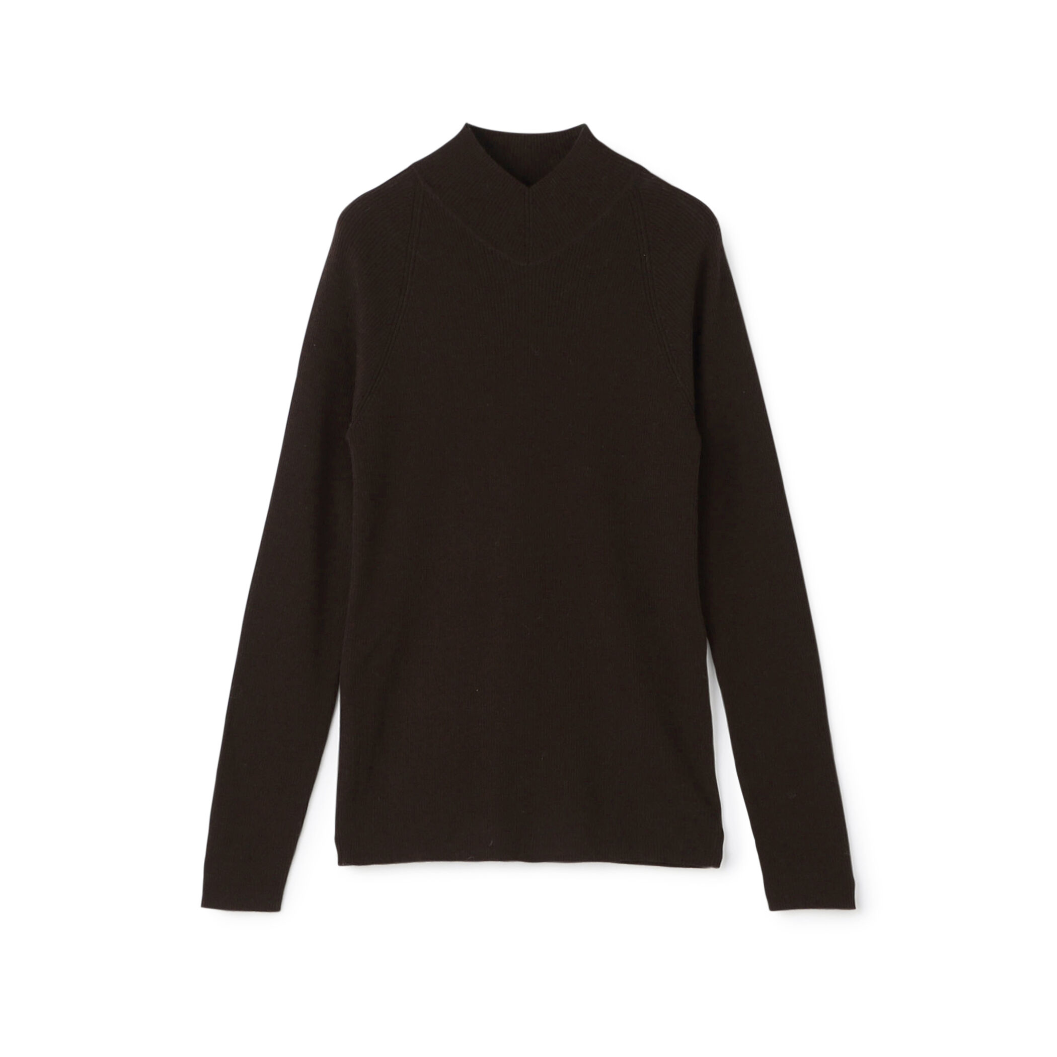 ウーステッドウールファインリブ Vネックプルオーバー