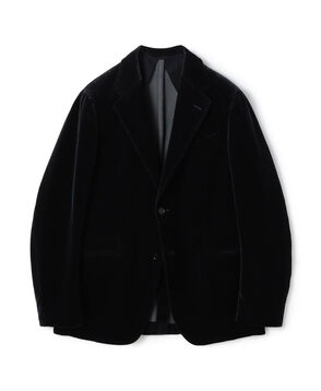 ウォッシュドベルベット シングルブレステッド 2Bジャケット PONTOGLIO