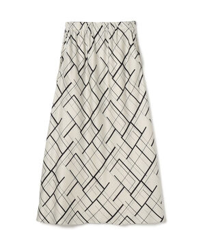 【WEB先行予約】ウィンドウフレームプリント セミマーメイドスカート