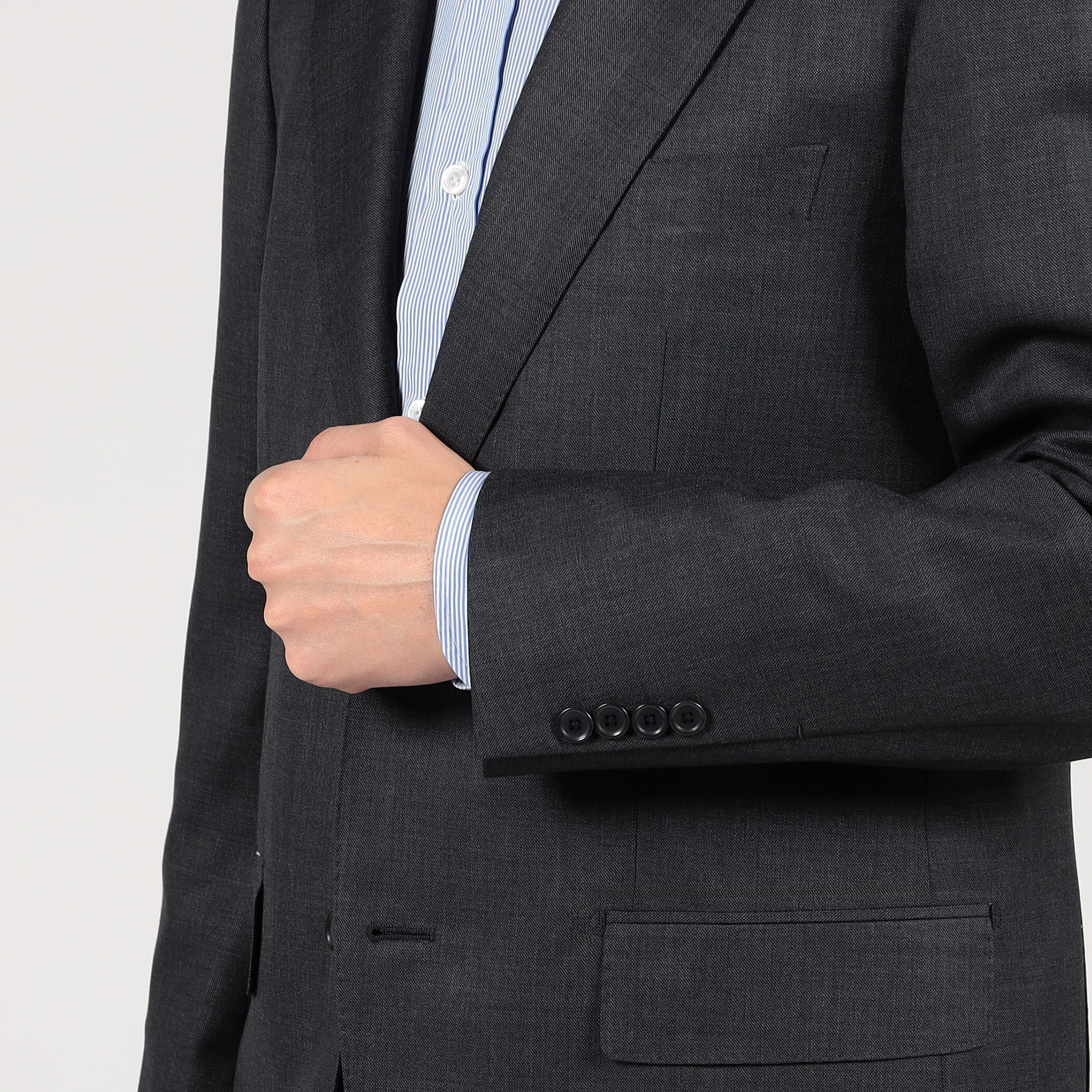 TRAVELLER ウールシルク シングルブレステッド2Bスーツ E.Zegna