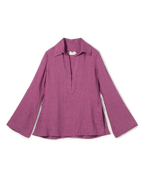 Three Graces EDIE TOP スキッパーカラー リネンシャツ