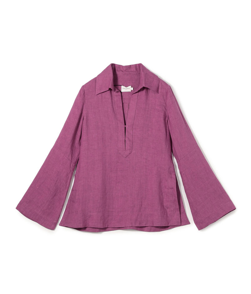 Three Graces EDIE TOP スキッパーカラー リネンシャツ