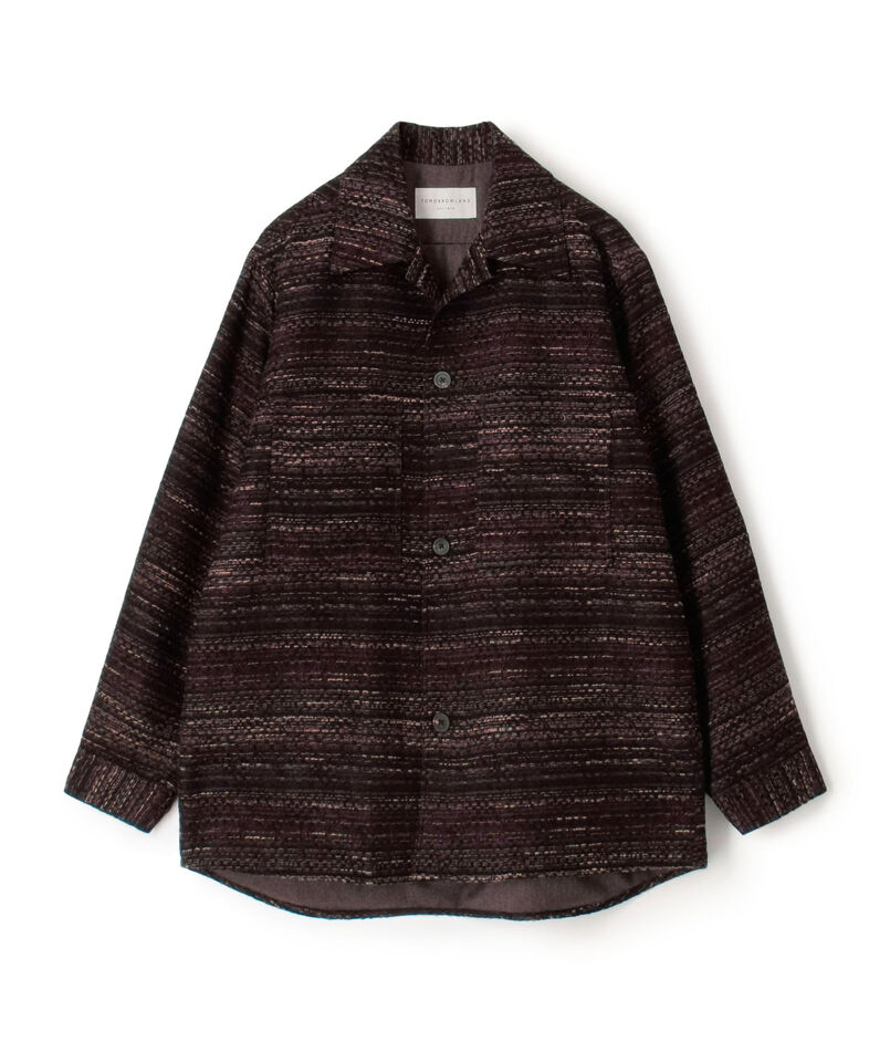 ミックスツイード ダブルポケットシャツブルゾン