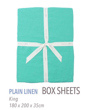 プレーンリネン ボックスシーツ（キング）