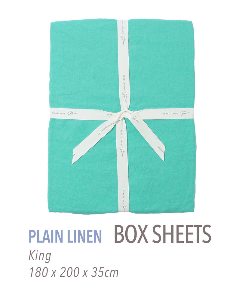 プレーンリネン ボックスシーツ（キング）