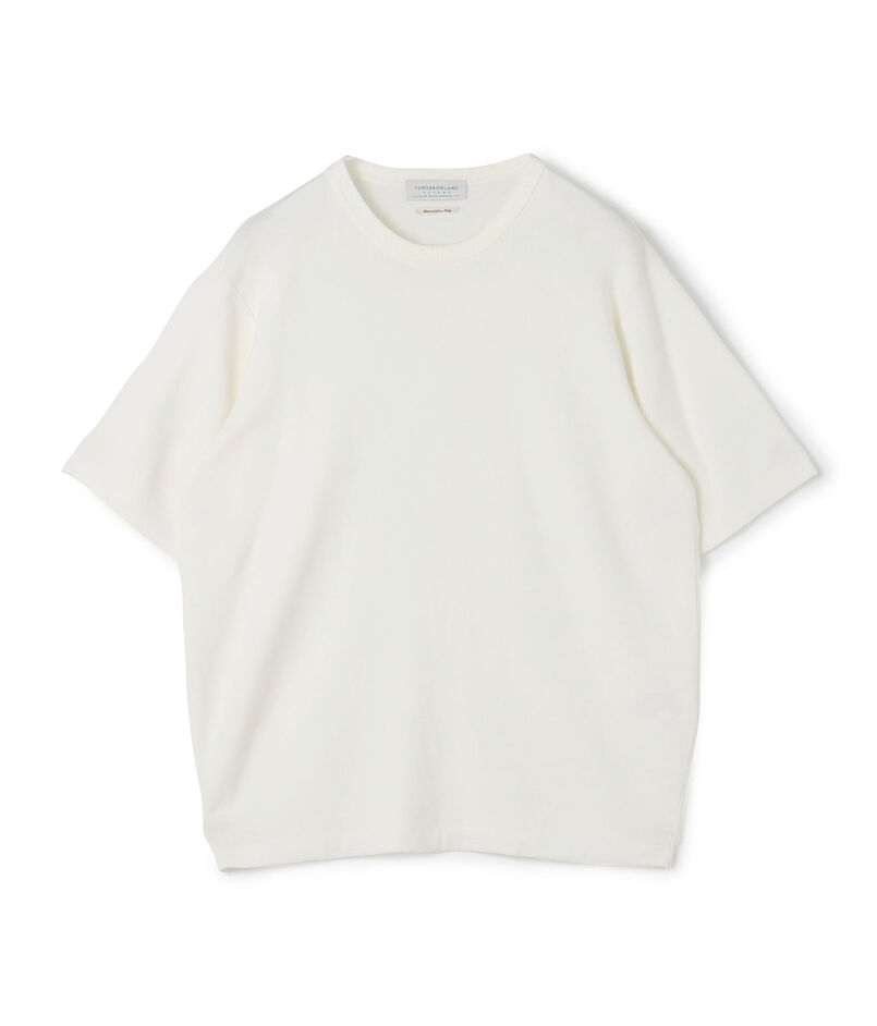 TOMORROWLAND tricot シーアイランドコットン ハーフスリーブクルーネックニット