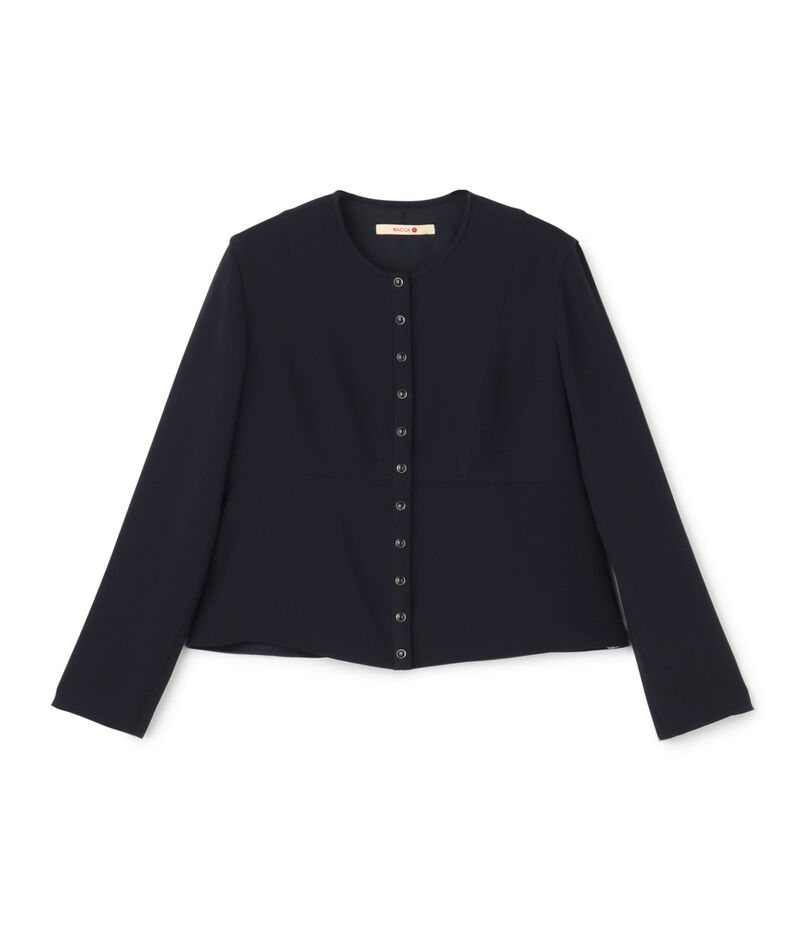 〈MORE10%OFF対象〉ジョーゼットサテン ペプラムブラウス