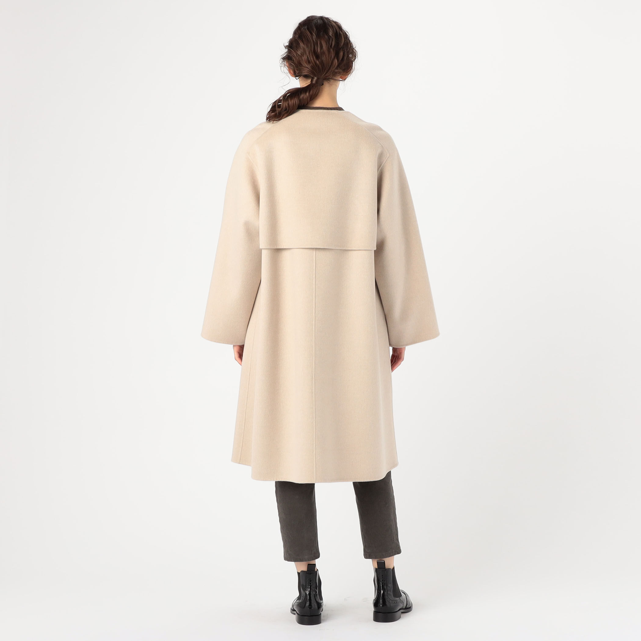 ウールダブルフェイス カラーレストレンチコート｜トゥモローランド