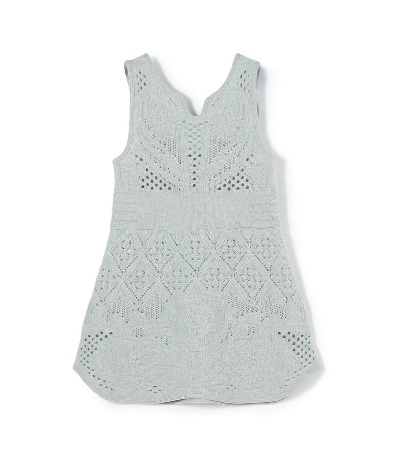 Mame Kurogouchi Multi Pattern Low Gauge Knitted Sleeveless Top