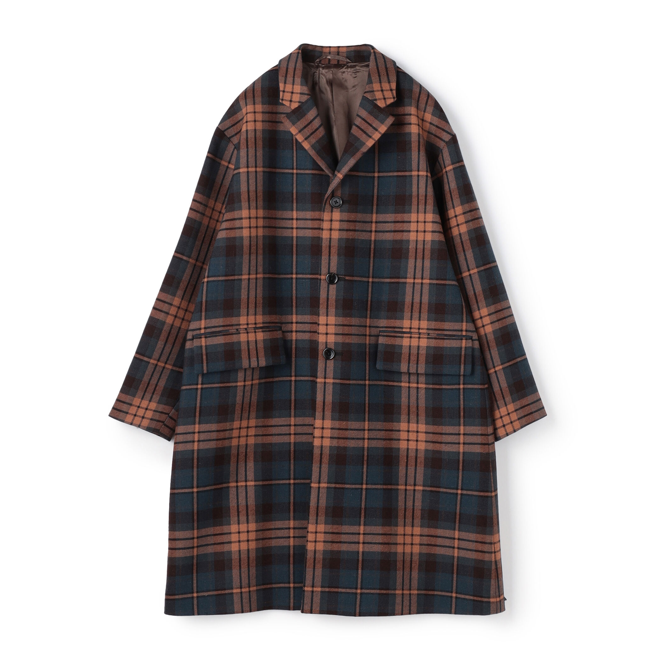 【一部予約販売】 20AW ami チェスターコート ハウンドトゥースチェック 折畳ん ジャケット・アウター