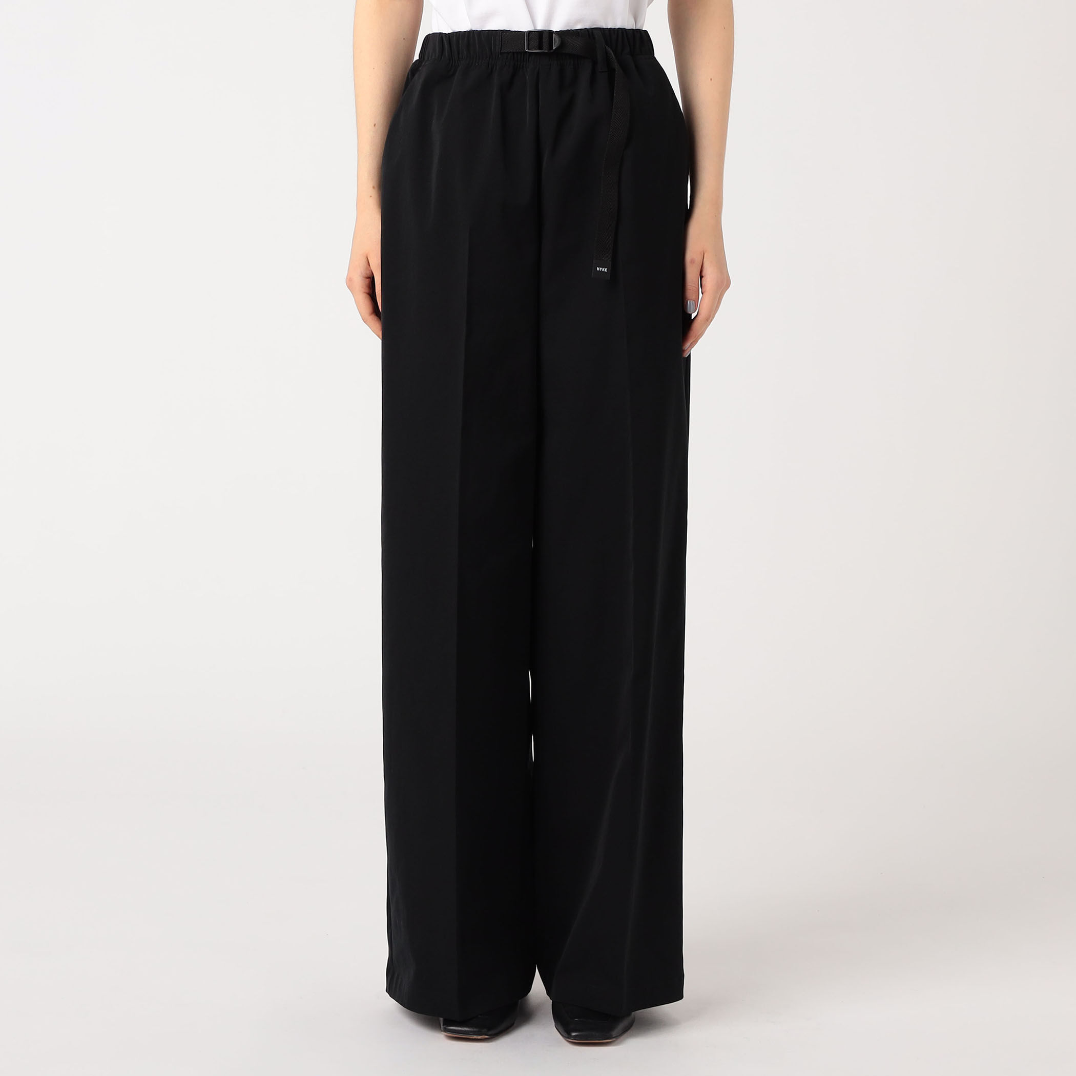 TASLAN TWILL WIDE LEG PANTS-タスランツイルワイドレッグパンツ