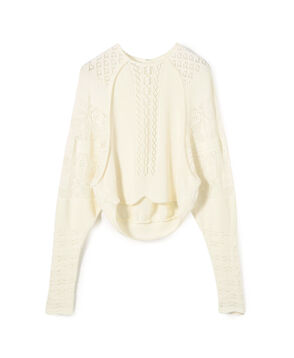 Mame Kurogouchi Lace Knitted Top