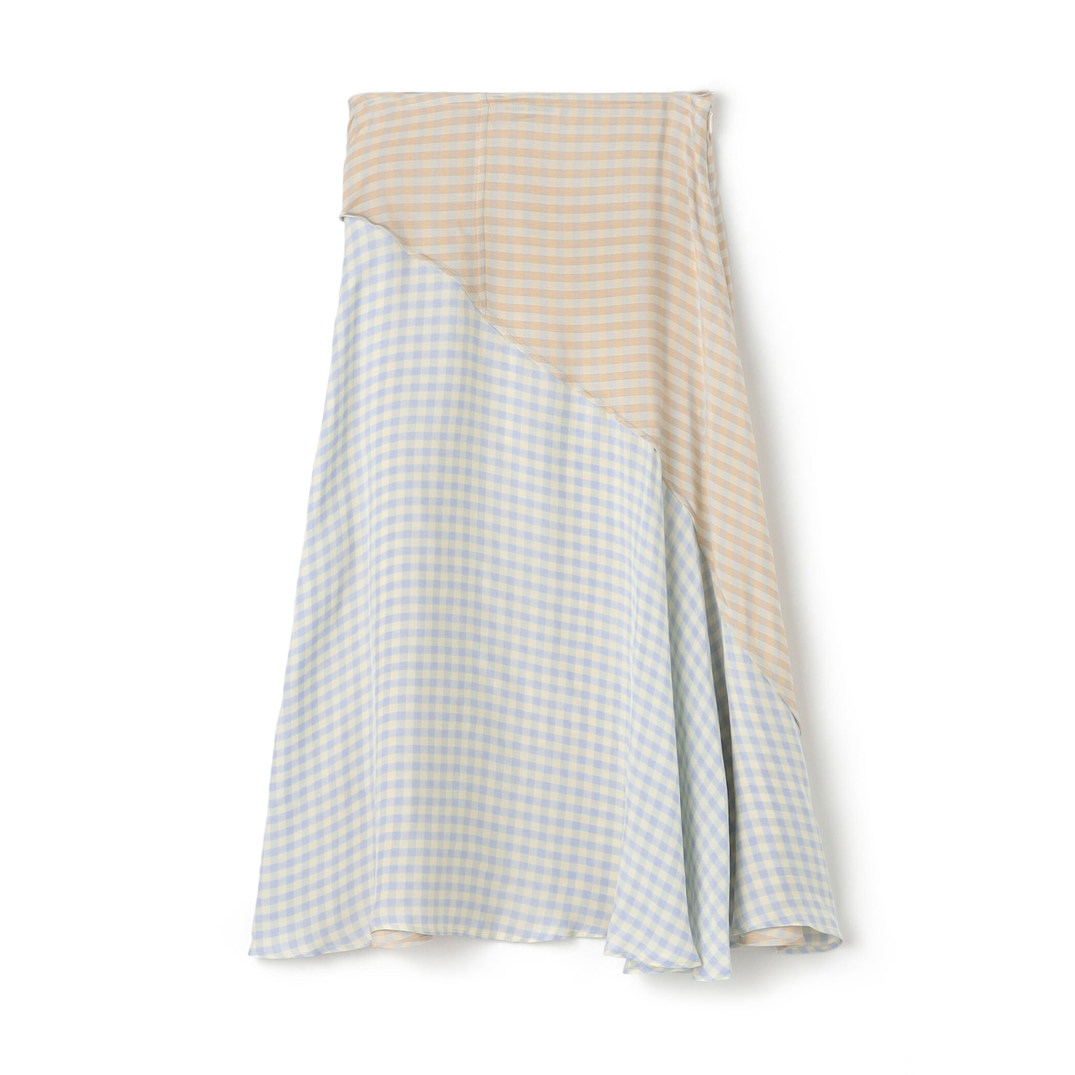 Acne Studios レーヨンギンガムチェック フレアミディスカート