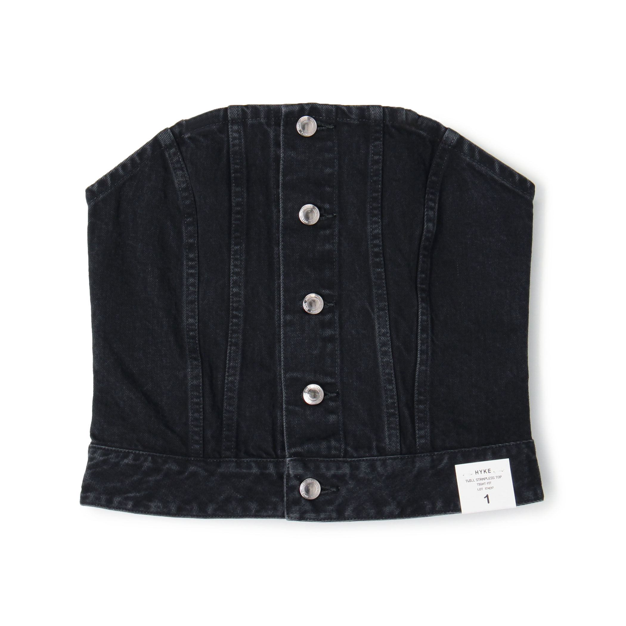 【HYKE(ハイク)】 DENIM STRAPLESS TOP サイズ01 HYKE(ハイク)】 DENIM STRAPLESS TOP サイズ01