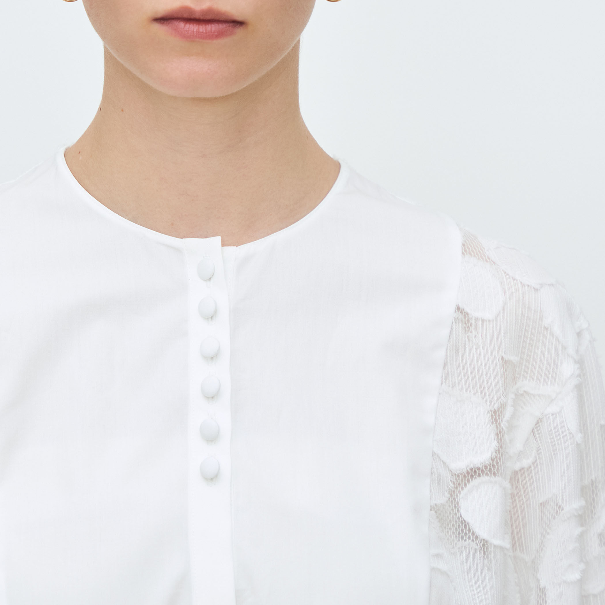 レイヤーカットジャカード ボザムコンビブラウス｜トゥモローランド