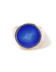 FERIAN Glass Enamel Signet Ring Cobalt Blue