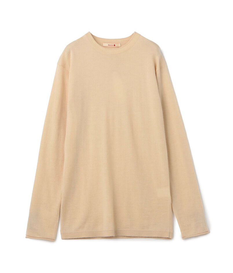 カシミヤ ロングスリーブプルオーバー