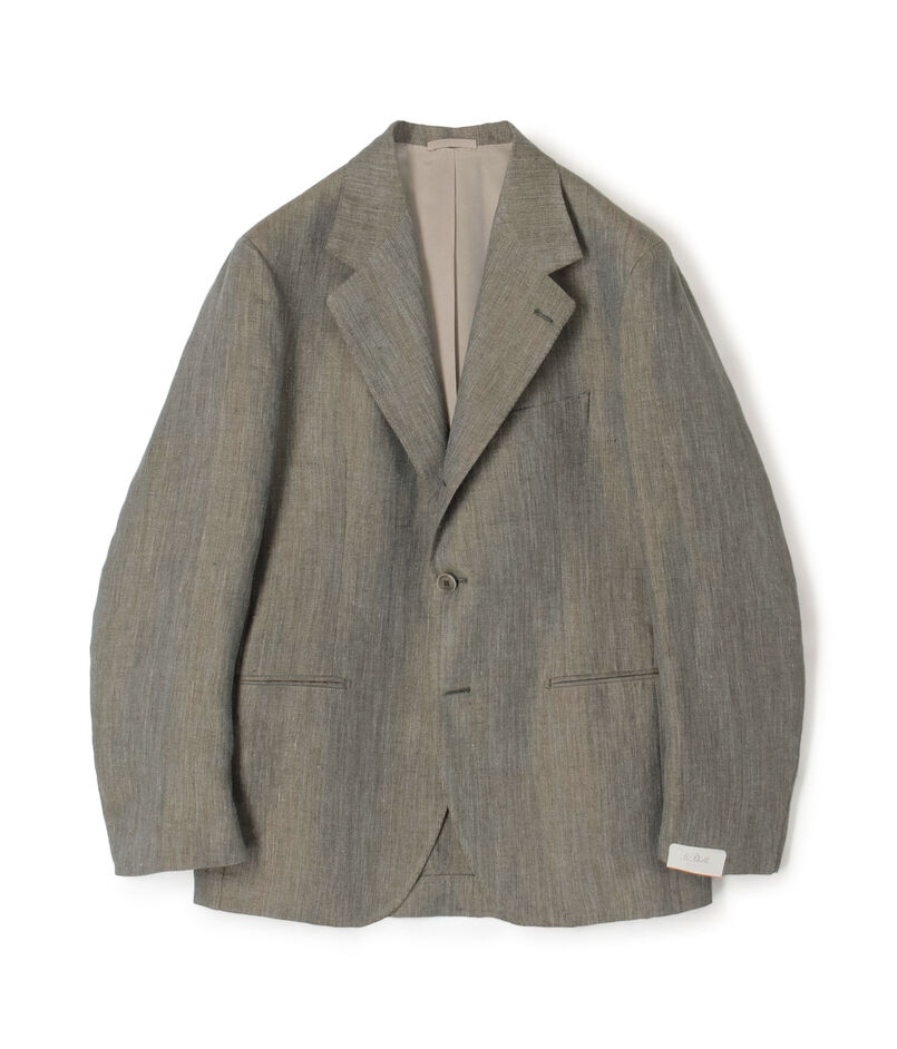 【別注】De Petrillo CUMA リネンヘリンボーン シングルブレステッド3Bジャケット