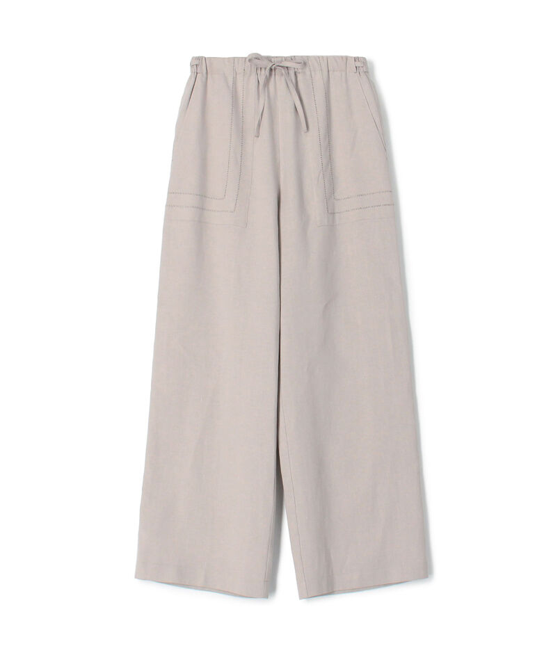 リブコンビフレンチリネン ワイドイージーパンツ